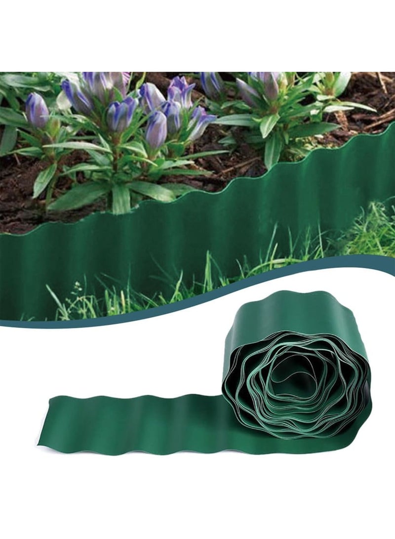 SYOSI حدود حديقة مرنة وقوية من البلاستيك - 15 سم × 9 م، يمكن تشكيلها كما ترغب، مضادة للتآكل، سياج مقاوم للصدأ لحدود الحدائق، أسرة الخضروات، الزهور، الفناءات والمروج - Image 1