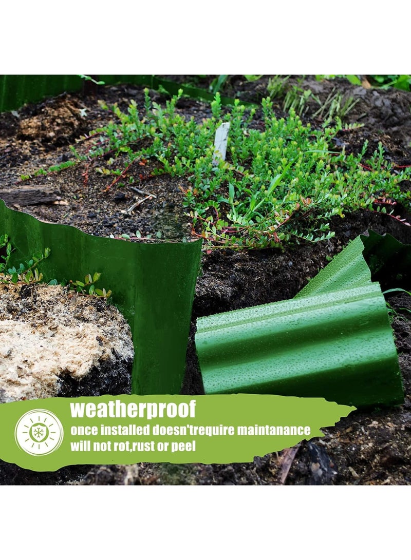 SYOSI حدود حديقة مرنة وقوية من البلاستيك - 15 سم × 9 م، يمكن تشكيلها كما ترغب، مضادة للتآكل، سياج مقاوم للصدأ لحدود الحدائق، أسرة الخضروات، الزهور، الفناءات والمروج - Image 4