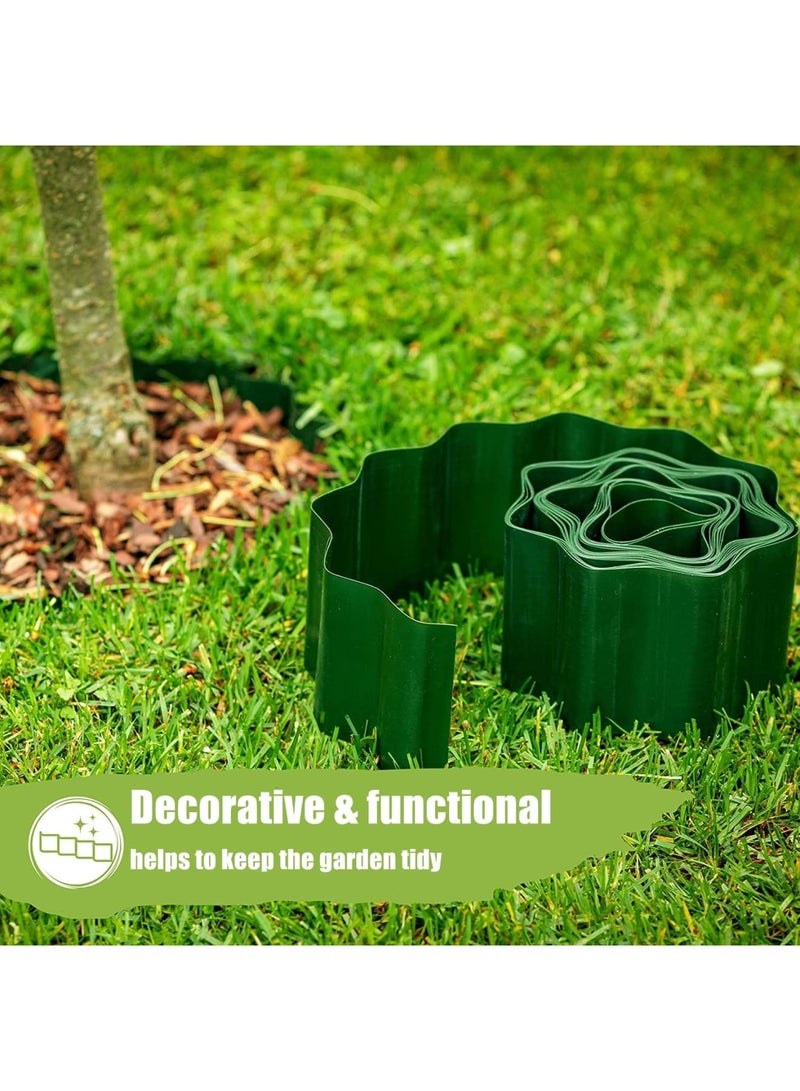 SYOSI حدود حديقة مرنة وقوية من البلاستيك - 15 سم × 9 م، يمكن تشكيلها كما ترغب، مضادة للتآكل، سياج مقاوم للصدأ لحدود الحدائق، أسرة الخضروات، الزهور، الفناءات والمروج - Image 5