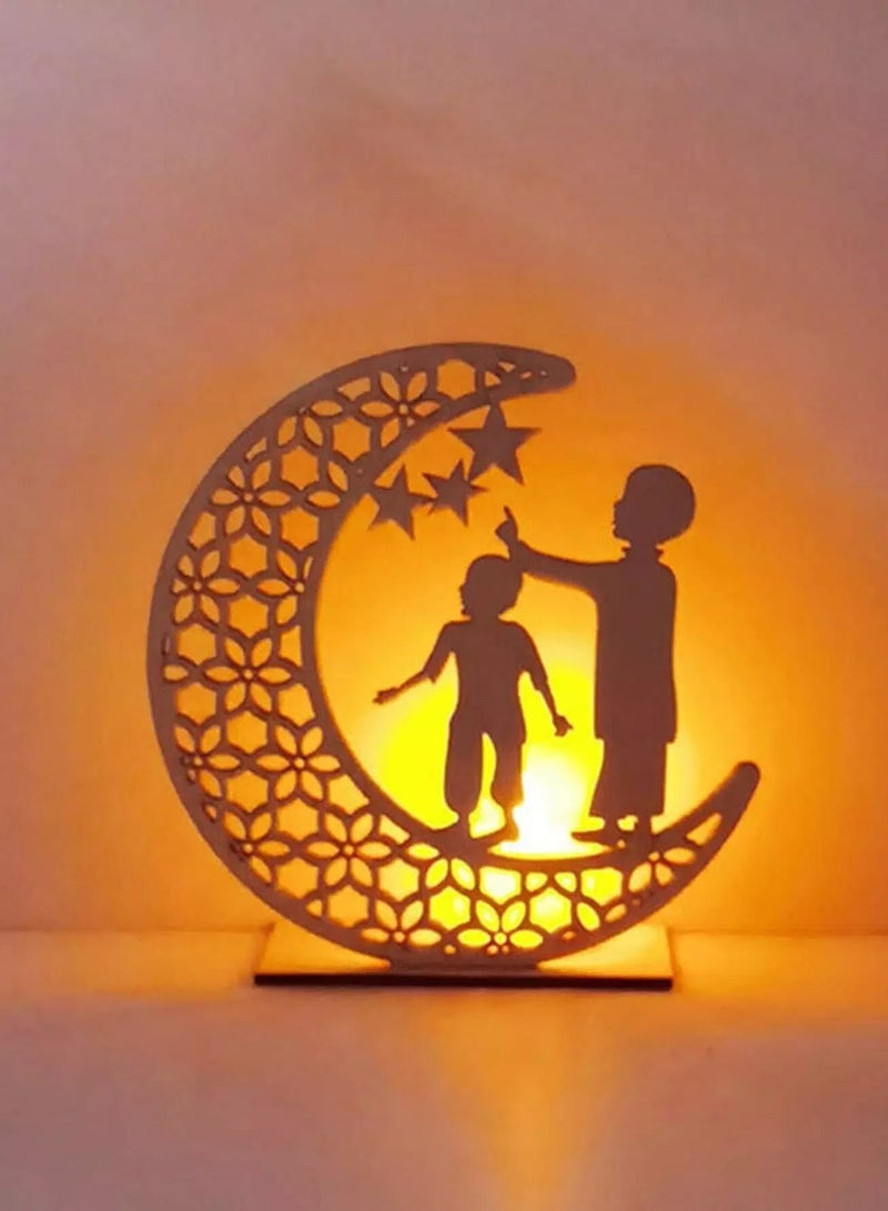 ماركة غير محددة ضوء رمضان على شكل قمر مجوف  - Image 1