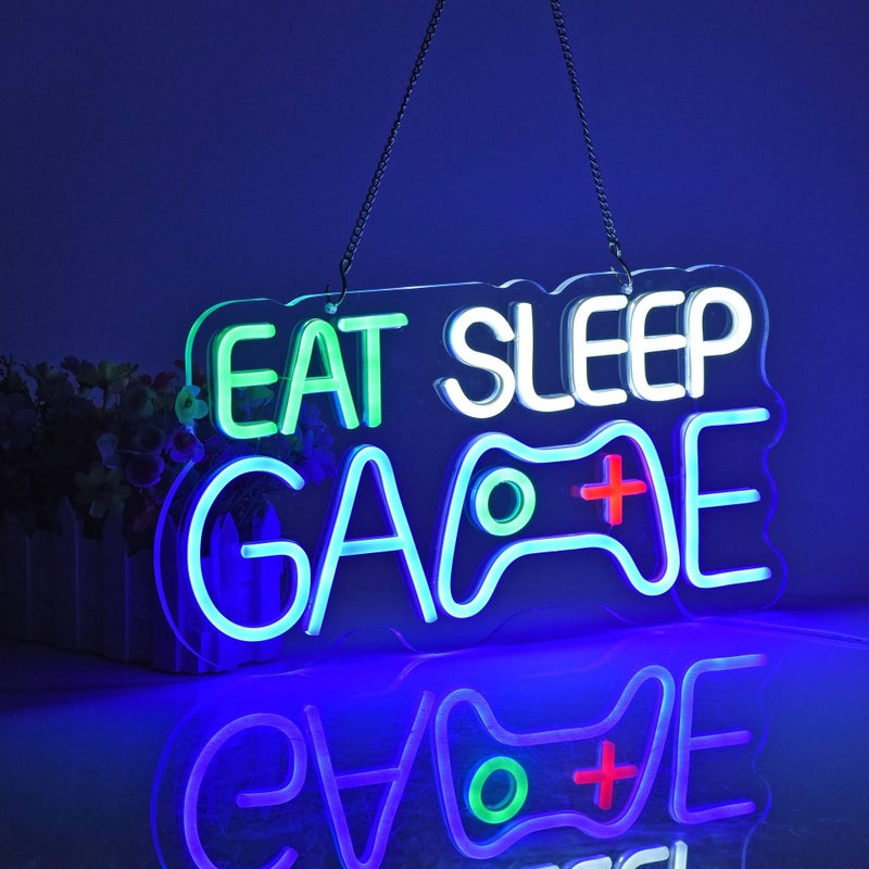 Generic Amazon cross-border neon light game console handle backboard LED creative logo mushroom atmosphere decorative light manufacturer 40*17cm - Image 2