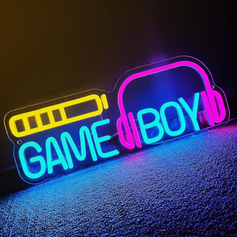 Generic Amazon cross-border neon light game console handle backboard LED creative logo mushroom atmosphere decorative light manufacturer 40*17cm - Image 3
