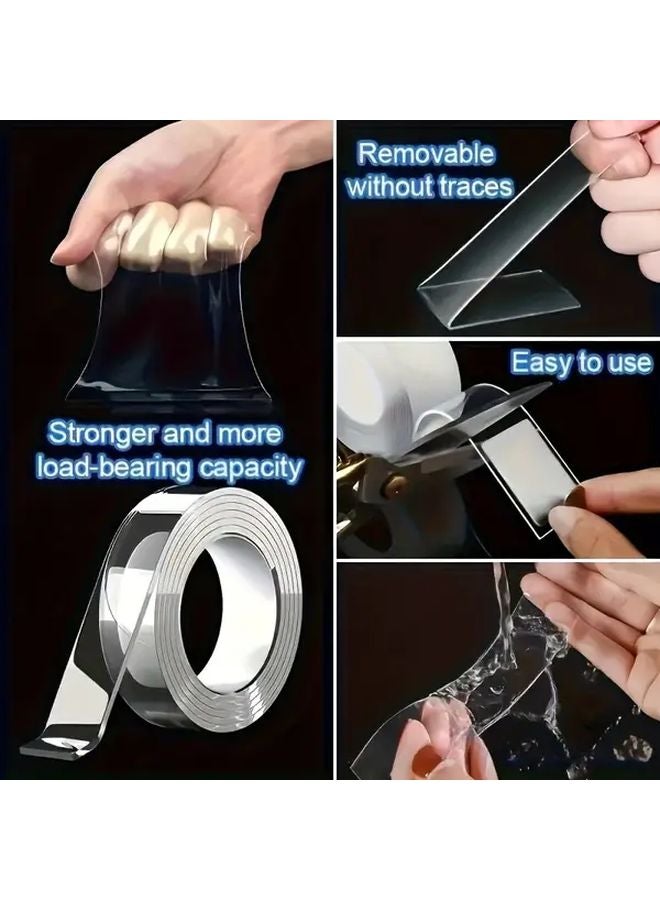 4Pcs Strong Double Sided Tape 39 37inch Waterproof Reusable No Residue - Image 4