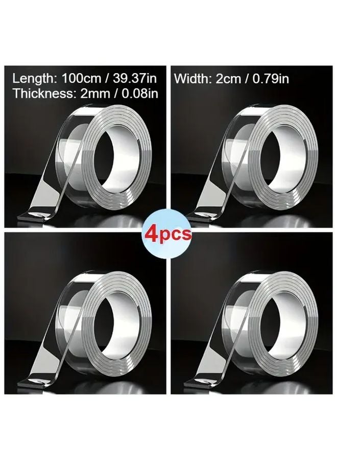 4Pcs Strong Double Sided Tape 39 37inch Waterproof Reusable No Residue - Image 3
