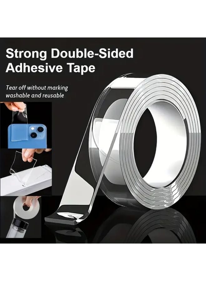 4Pcs Strong Double Sided Tape 39 37inch Waterproof Reusable No Residue - Image 2