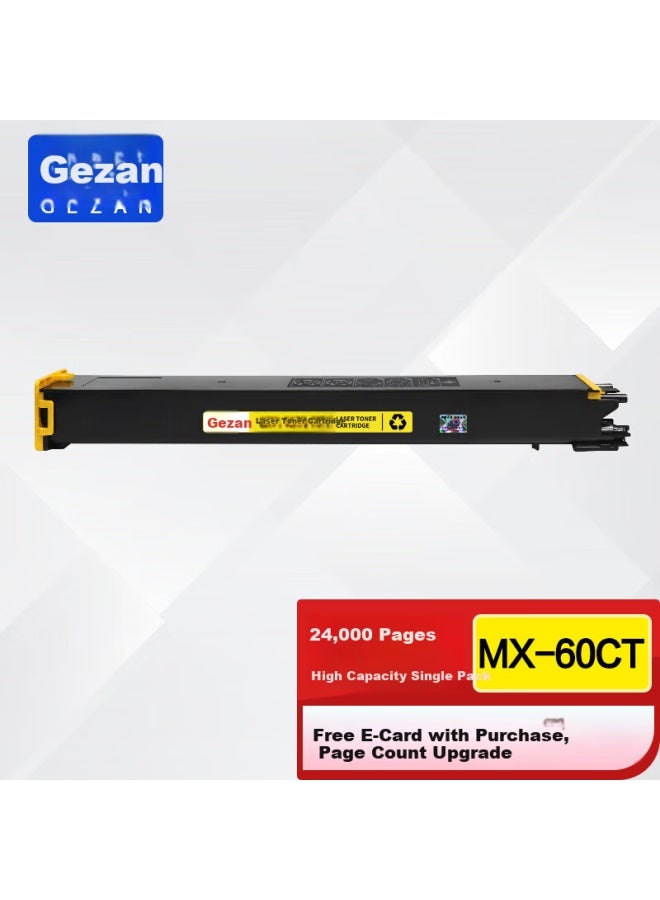 Gezan Mx-60ct Yellow Toner Cartridge For Sharp Mx-c2622r Mx-c3081 Mx-c3581 Mx-c4081 Mx-c5081 Mx-c6081 Mx-c2621 Mx-c3082 Mx-c6082 Printers Copier Toner 30ct - Image 4