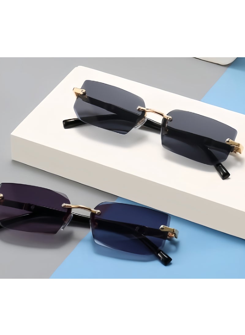 Gasin Custom Vintage Sunglasses for Men and Women | Unisex UV protection Square Retro Fashion Shades - Image 2