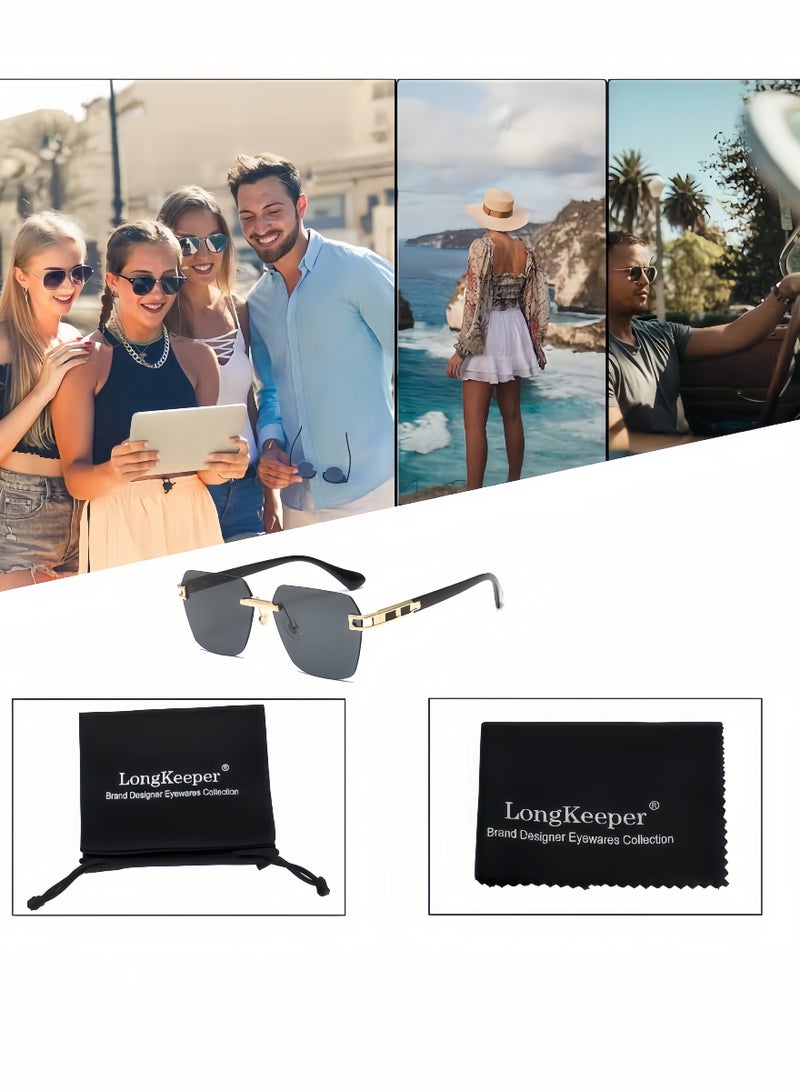 Gasin Custom Vintage Sunglasses for Men and Women | Unisex UV protection Square Retro Fashion Shades - Image 4