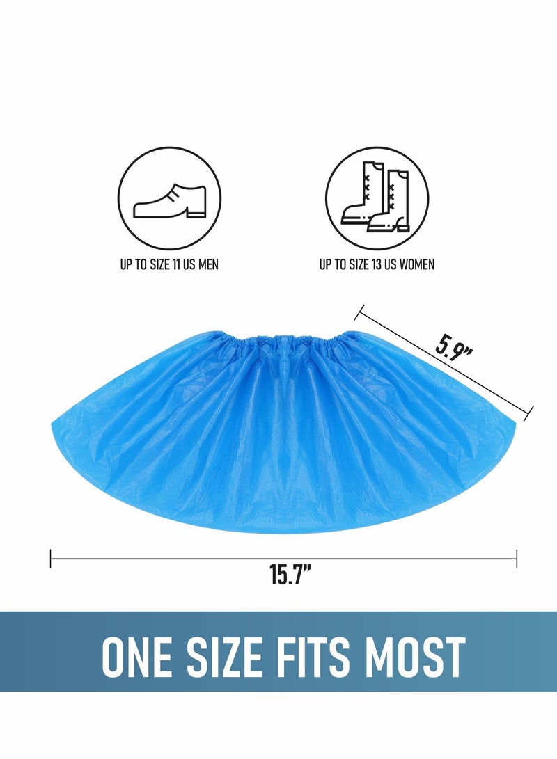 Excefore 100 Pairs Shoe Covers Disposable Non Slip, Premium Waterproof and Recyclable Shoe Booties Covers for Indoors, 15.7'' Hygienic Shoe - Image 5