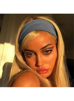 ماركة غير محددة عصابات رأس عصرية للنساء، عصابة رأس عريضة لممارسة اليوجا والتمارين الرياضية(رمادي)  - Image 4