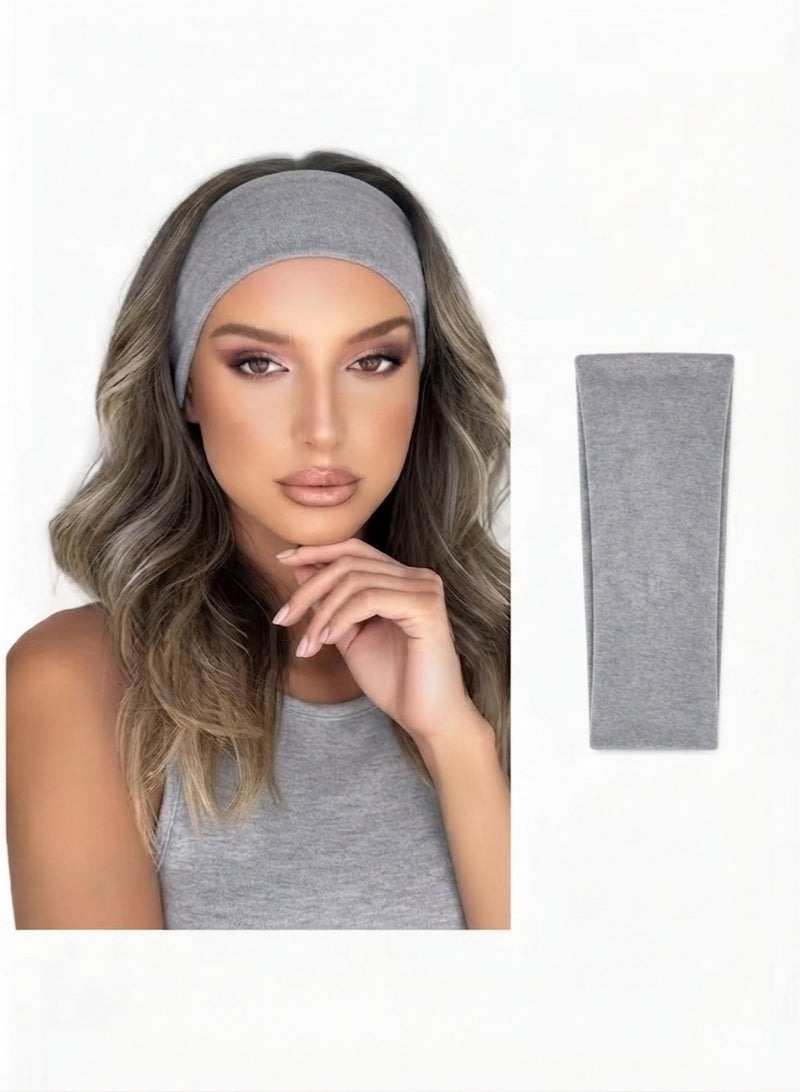 Headbands For Women  Headband Yoga Workout Head Bands Hair Accessories(Gray) - Image 1