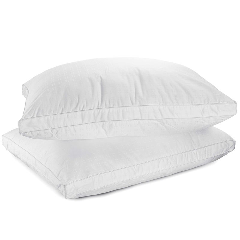 Maxi Luxurious Hotel Style Queen Size Pillows  2 Pack  Soft and Comfortable  300 Thread Count  Relieves Stress and Pressure on The Back and Neck Queen Size 20x30