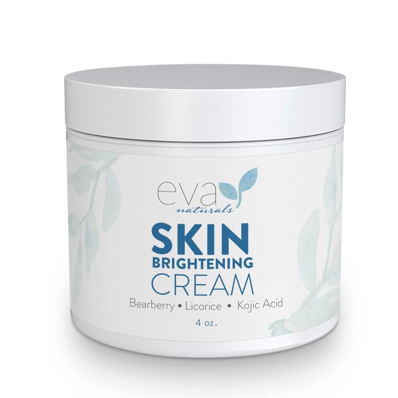 Eva Naturals Skin Enhancing Cream 4 oz  Brightness  Tone Improvement Complex for Face  Encourages Collagen Production  With Bearberry Licorice Kojic Acid