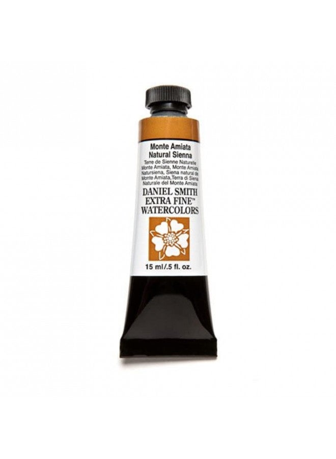 DANIEL SMITH Extra Fine Watercolor 15ml Paint Tube, Monte Amiata Natural Sienna (284600056), 0.5 Fl Oz (Pack of 1) - Image 1