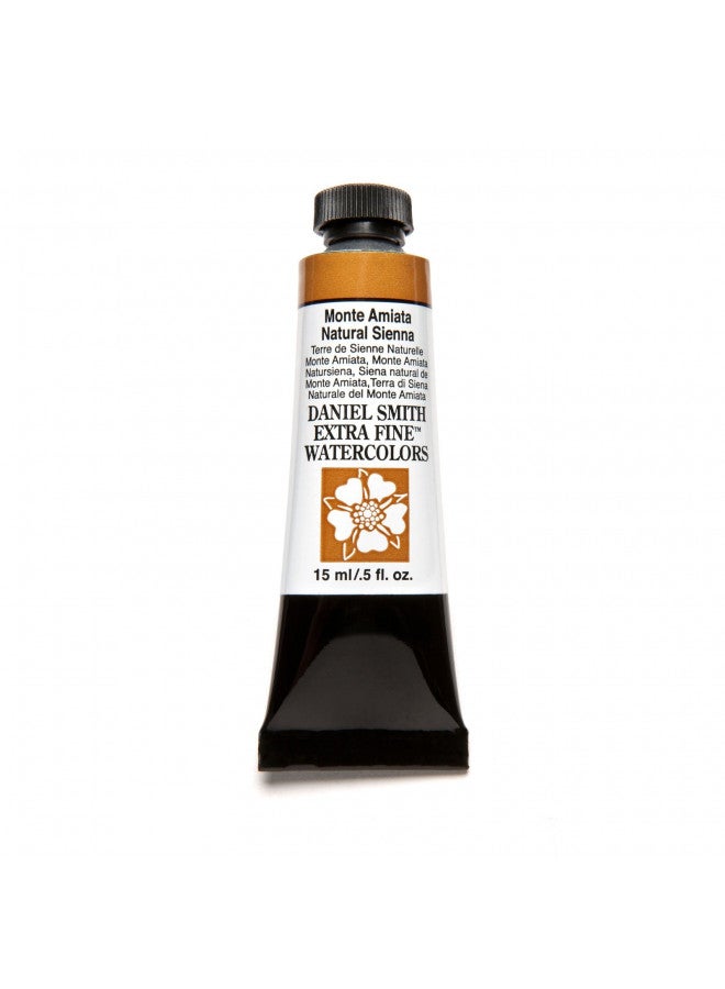 DANIEL SMITH Extra Fine Watercolor 15ml Paint Tube, Monte Amiata Natural Sienna (284600056), 0.5 Fl Oz (Pack of 1) - Image 3