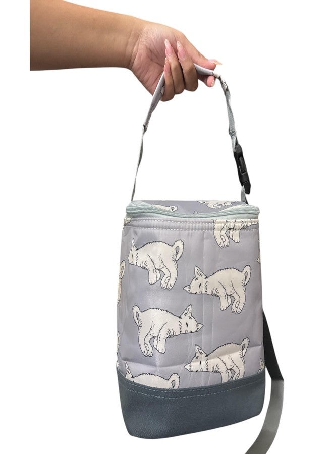 Mega Tree Insulated Lunch Bag, 6L Capacity, Thermal Food Storage Tote with Shoulder Strap | Use for Going, Trips, or Kid's Food | Kid's Milk Bottle Bag (Cat) - Image 1