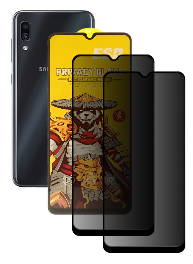 ESD 2 Pieces Tempered Dustproof Privacy Glass Screen Protector Compatible For Samsung Galaxy A30 - Image 1