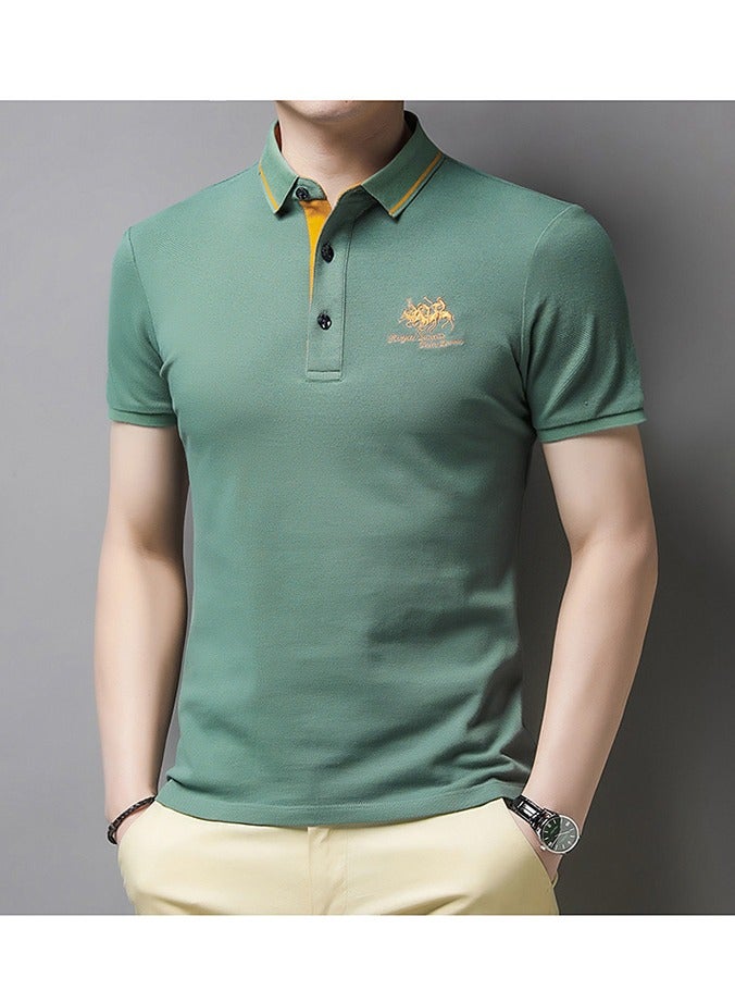 POLO Embroidered Pure Cotton Hot Selling Men's Polo Shirt  Autumn And Winter Long Sleeved Breathable Casual Slim Fit Top - Image 3