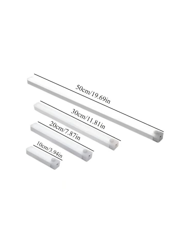 6pcs 10cm White LED Under Cabinet Lights With Motion Sensor USB Rechargeable Magnetic - Image 4