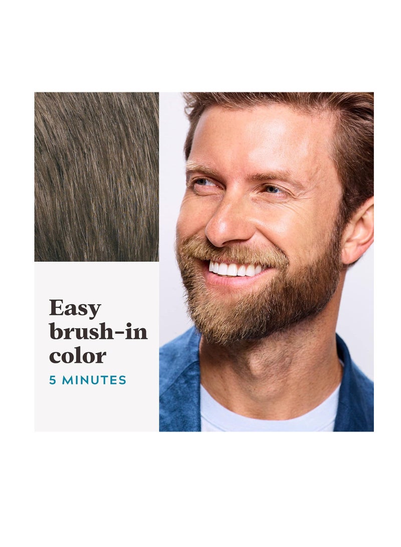 Just For Men Just For Men Mustache & Beard, Beard Dye for Men with Brush Included for Easy Application, With Biotin Aloe and Coconut Oil for Healthy Facial Hair - Medium Brown, M-35, Pack of 1 - Image 3