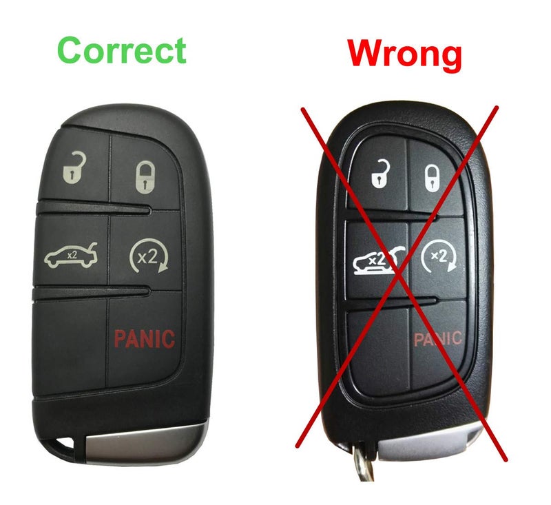 BTOZRF J-ACCES Key Fob Case Shell Fit for Jeep Grand Cherokee Dodge Challenger Charger Dart Durango Journey Chrysler 300 - Image 3