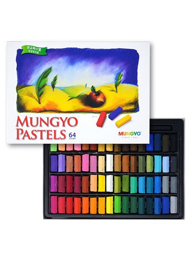 Mungyo Non Toxic Square Chalk Soft Pastel 64 Pack Assorted Colors (B441R078 7003A) - Image 1