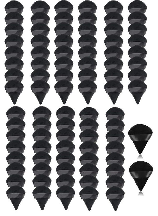 DATNASAYAD 90 Pieces Triangle Cosmetic Loose Powder Puffs Washable Reusable Soft Plush Foundation Sponge for Face Body Wet Dry Makeup Tool- Multicolor Pack of 90 - Image 1