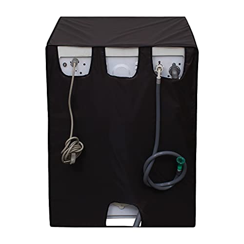 Lithara Waterproof Front Load Washing Machine Cover 6 kg, 6.2 Kg, 6.5 Kg, 7 Kg (Coffee) - Image 4
