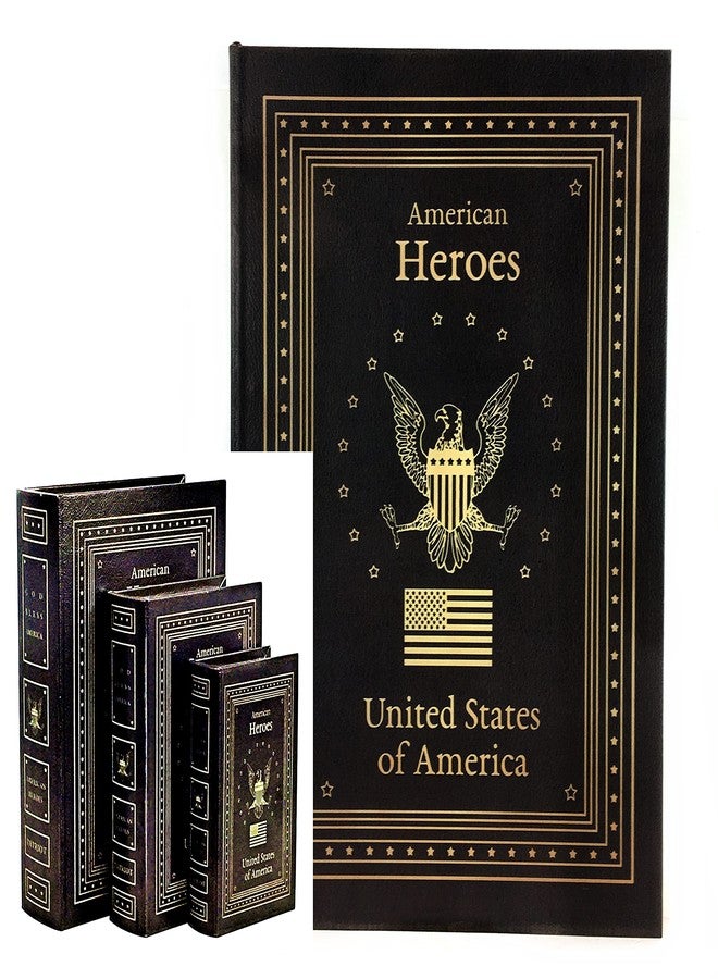 Bellaa 24964 Decorative Book Box Patriotic American Heroes Vintage Hidden Secret Storage Jewelry Keepsake Antique Veteran Police Fire Military Army Navy Healthcare - Image 3