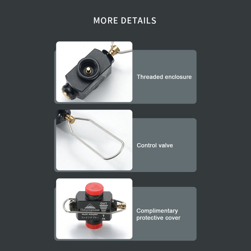 Gas Tank Adapter Brass Valve Adjustable Flow Tank Connector - Foldable Valve With Leak Proof Rubber Ring For Convenient Safer Use - Image 4