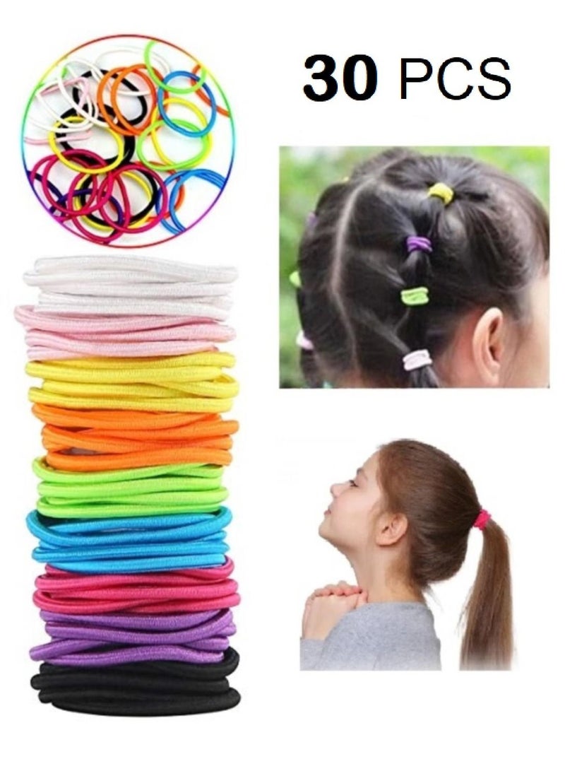 MARGOUN 30Pcs Hair Ties Elastic Hair Bands Ponytail Holder Girls Women Kids Hair Accessories - Image 1