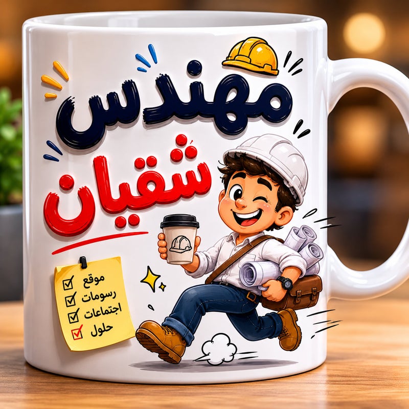 موان مج بورسلين مطبوع عالي الجودة – تصميم مميز للهدايا والمناسبات – مناسب للمشروبات الساخنة والباردة – آمن للميكروويف والغسالة – 330 مل - Image 1