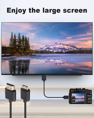 Duttek Short Mini HDMI to HDMI Cable 1FT/30cm, Ultra Slim/Flexible Soft Mini HDMI Male to HDMI Male Supports High-Speed 4K@60Hz, 3D, 18Gbps, 1080P for Projector, Monitor, Camcorde - Image 3