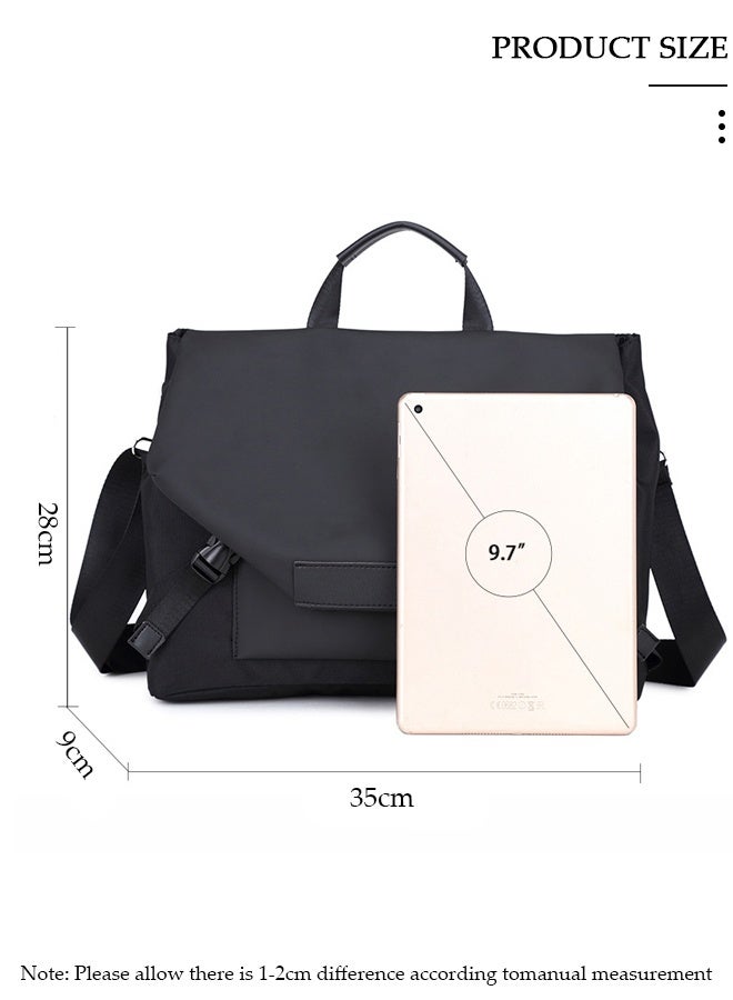 DUNISO Messenger Bag for Men Water Resistant Laptop Bag Casual Satchel Bags for Men Large School Computer Bag Office Work Briefcase Fashion Crossbody Shoulder Handbag, Black - Image 2