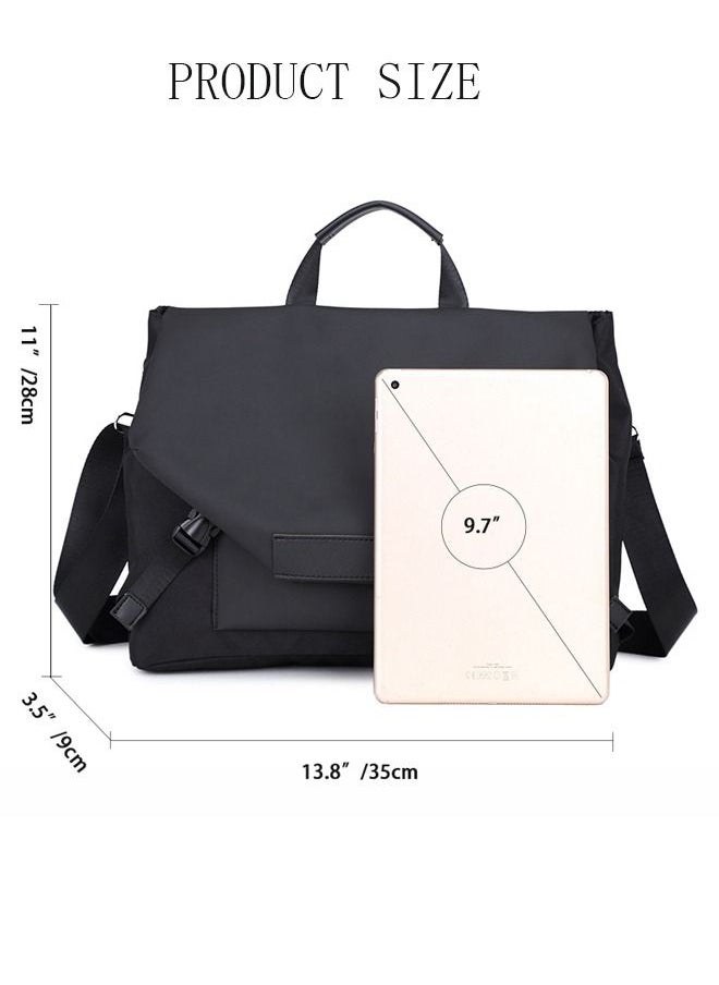 DUNISO Messenger Bag for Men Water Resistant Laptop Bag Casual Satchel Bags for Men Large School Computer Bag Office Work Briefcase Fashion Crossbody Shoulder Handbag, Black  - Image 4