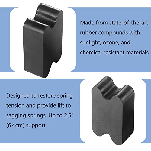 WINTOWIN Heavy-Duty Rubber Rear Coil Spring Spacer Boosters, 2” to 2.5” LIft Increases Spring Tension,2.5” Thick-4 Pack - Image 3