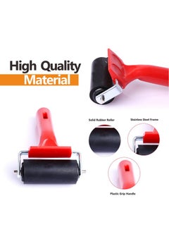 UCEC 3 Pcs Rubber Rollers Durable Hard Rubber Brayer Rollers For Crafting Glue Roller Paint Brush For Printmaking Stamping Gluing Anti Skid Tape Construction (2.4” 5.9” 7.9”)  - Image 4