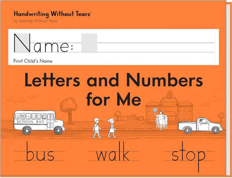 Learning Without Tears, Letters and Numbers for Me, Student Workbook, Age 5+, Kindergarten, Handwriting Practice, Writing Book, School & Home, Language Arts, Tutoring - Image 1
