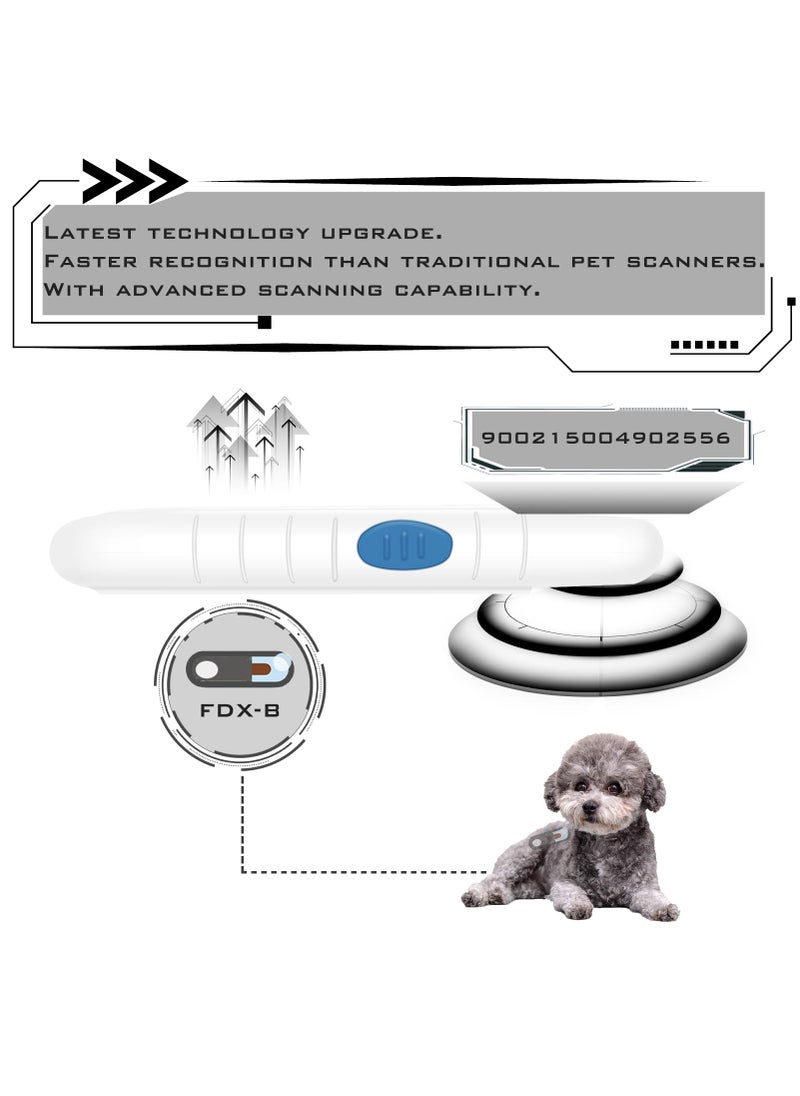 Smoostart Smoostart Microchip Scanner, 128 Records Data Storage Upload to PC Microchip Scanner Reader, Only Compatible with FDX-B/EMID Microchips  - Image 2