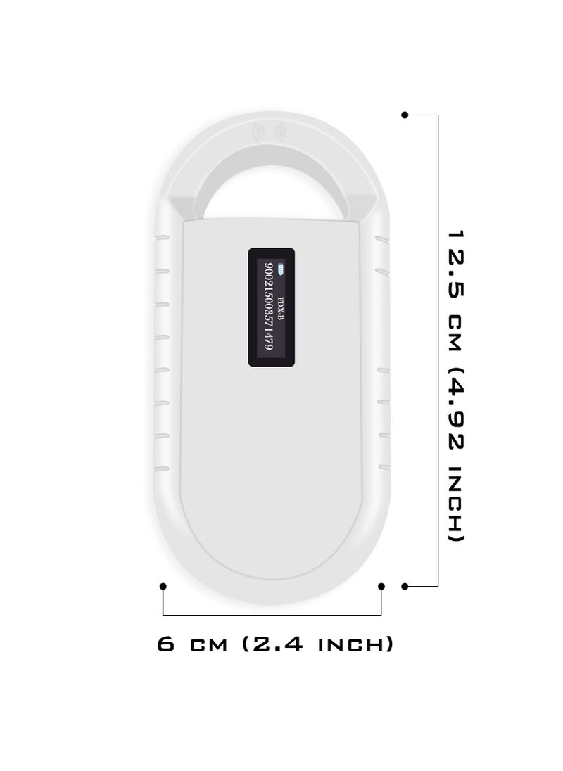 Smoostart Microchip Scanner, 128 Records Data Storage Upload to PC Microchip Scanner Reader, Only Compatible with FDX-B/EMID Microchips