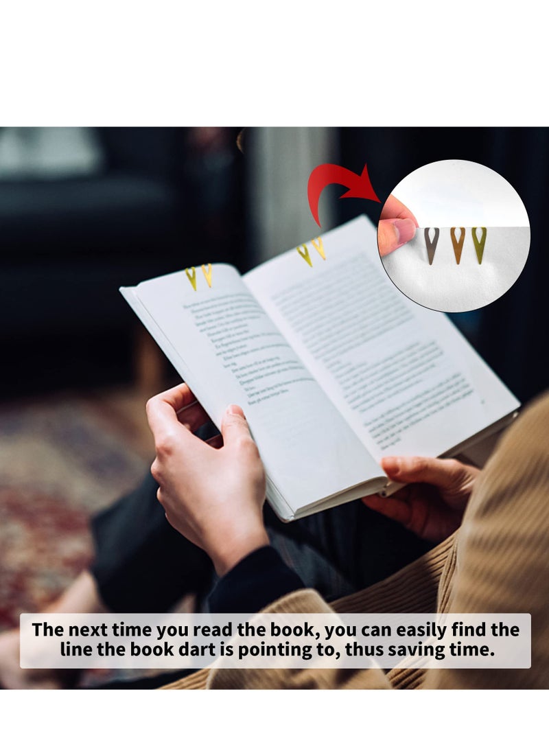 Excefore Book Markers, 3 Boxes Metal Bookmarkers, Book Darts Tin Stainless Page Markers for Students Best Gift for All Types of Readers, 12 Per Box Mixed Color - Image 4