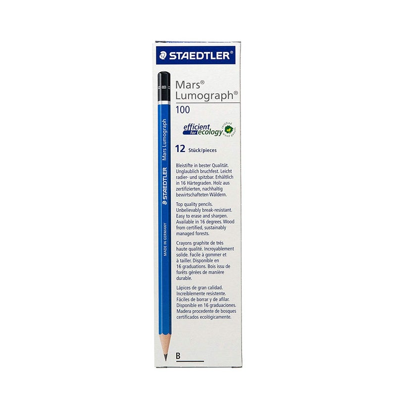 STAEDTLER MARS LUMOGRAPH PENCIL 2B - Box of 12 - Image 2