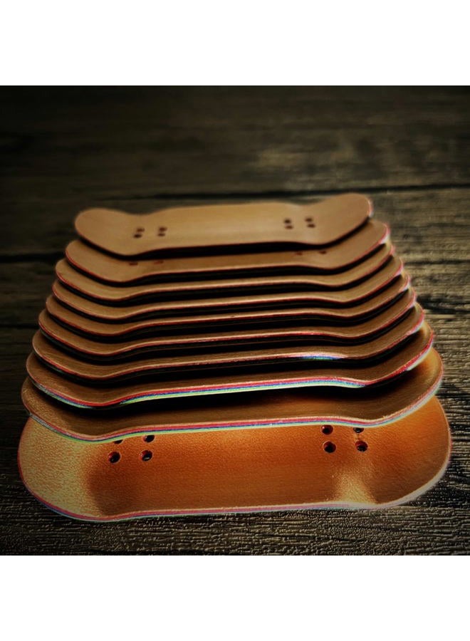 NOAHWOOD Handmade Fingerboard Deck 97.5x35mm 5-Layer Color maple Pro concave Creative Design Mini Skateboard (yellow 1up) - Image 4