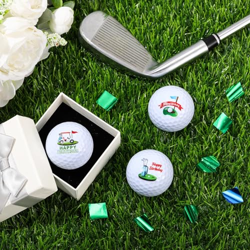 Threan 3 Pcs Golf Ball Gift Set Funny Novelty Golfer Present for Men Birthday Dad Golfing Fan One Standard Size Unit (Birthday) - Image 4