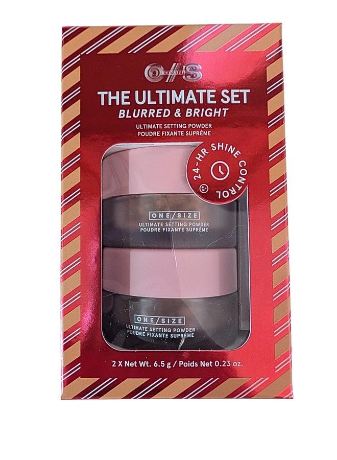 وان سايز مجموعة التثبيت المثالية "بلورد آند برايت" - ثنائي بودرة تثبيت صغيرة من قطعتين، بدرجات: داكن/عميق وخوخي غني - للتحكم في اللمعان، وتنعيم البشرة، ولمسة نهائية تدوم طويلاً، 2 × 6.5 غ / 0.23 أونصة - Image 2