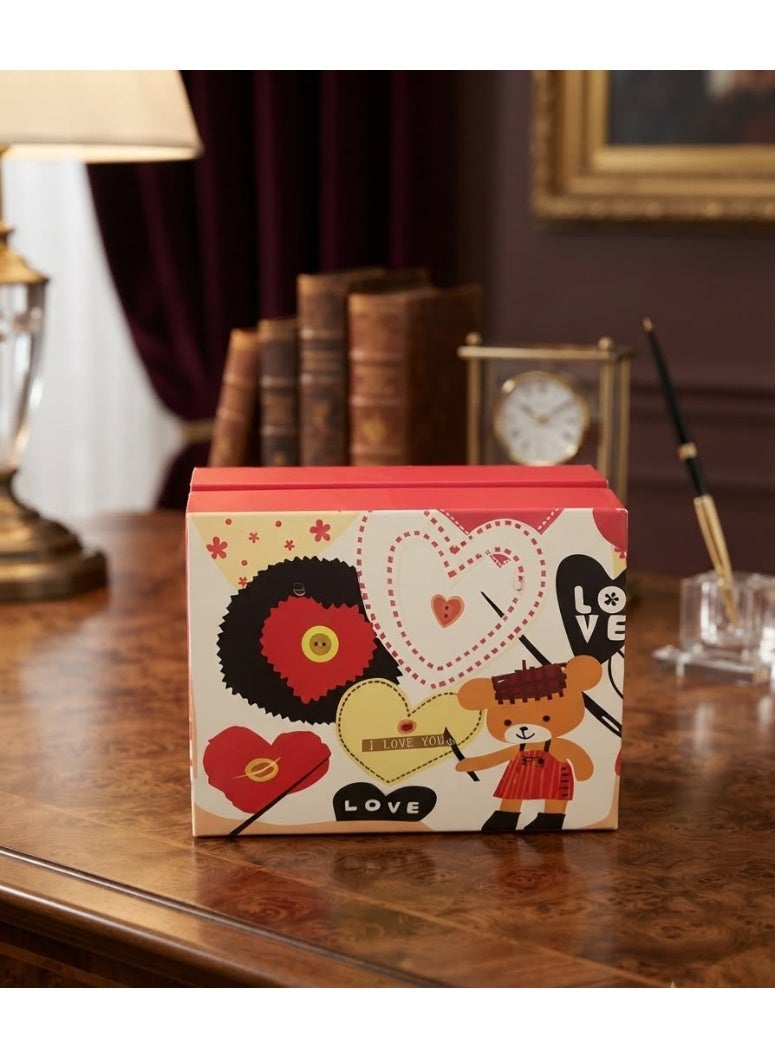 Cute Bear-Design Cardboard Gift Box – Perfect for Special Occasions and Versatile Gift Packaging