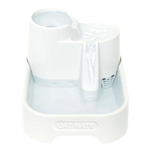 Cat Mate 3Level 70 fl oz Pet Fountain BPA and BHT Free with 3Stage Filter and Low Voltage Pump