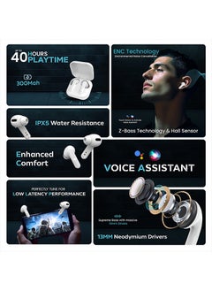 iCruze Defender TWS Bluetooth 5.1, ENC, 300mAh - 40 Hours Play Time, Voice Assistant, Supreme Bass with 13 MM Neodymium Drivers  - Image 2
