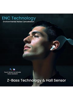 iCruze Defender TWS Bluetooth 5.1, ENC, 300mAh - 40 Hours Play Time, Voice Assistant, Supreme Bass with 13 MM Neodymium Drivers  - Image 5