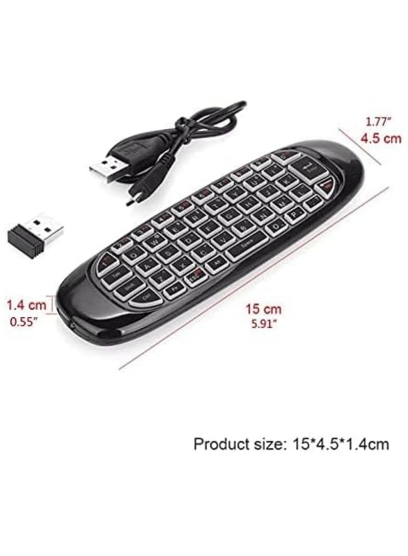 ELTRAZONE C120 RGB Wireless Backlit Air Mouse Keyboard for Android TV Box - 7-Color Rechargeable Remote Control - Image 3